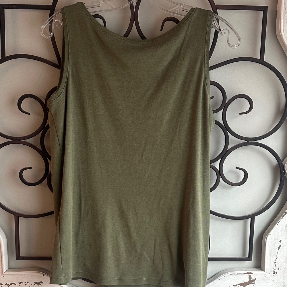 Talbots Olive Green Sleeveless Tank Top
